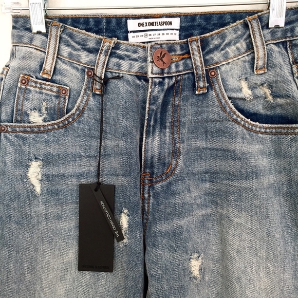 ONE TEASPOON Whiskey High Waist Freebirds Jeans - Picture 3 of 7